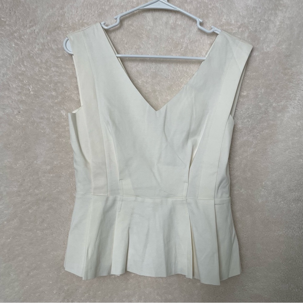 EVIDNT Pleated Off-White Tank Top